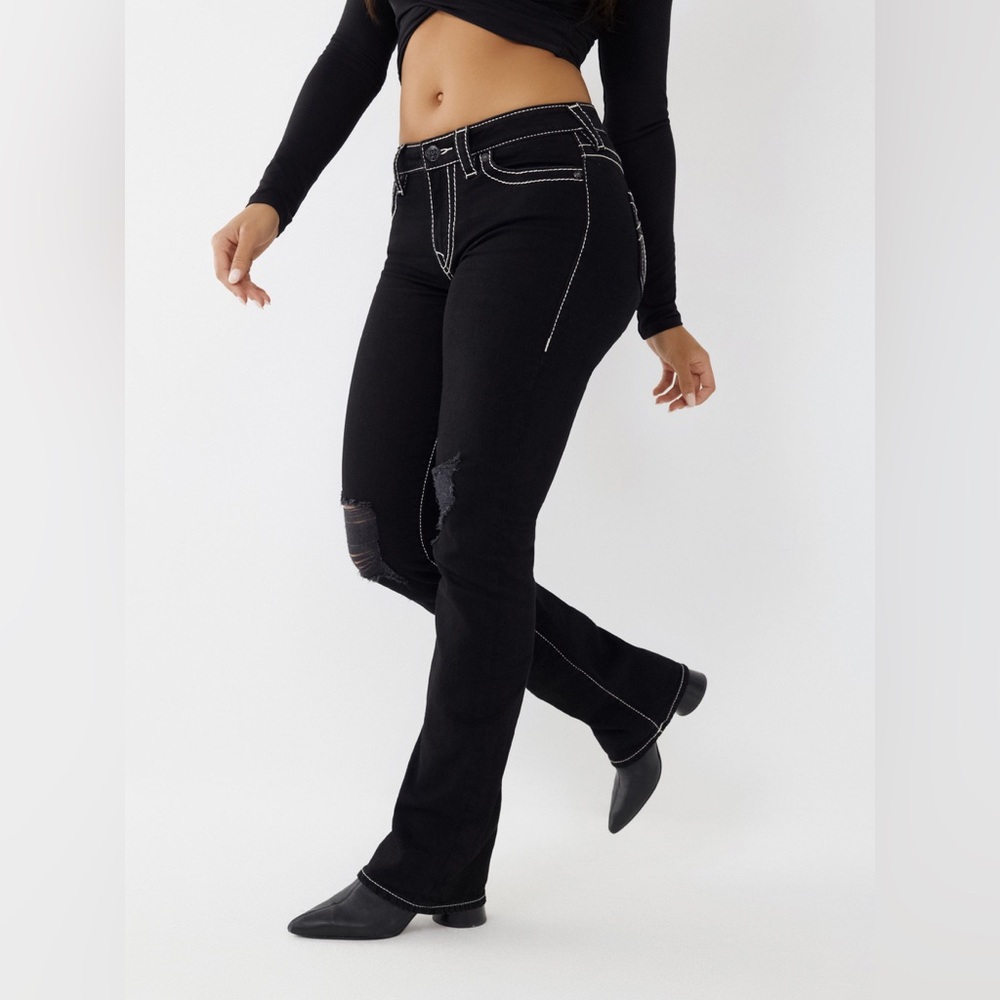 BECCA Black Jeans with Contrasting Stitching